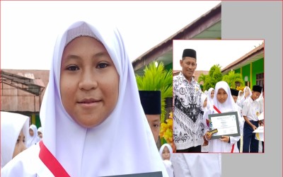 Khalisa Putri Juara Baca Puisi, Kepala MTsN 3 Atim Beri Apresiasi