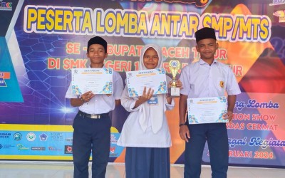 MTsN 3 Aceh Timur Raih Juara 1 Lomba Cerdas Cermat PAI SMP/MTs Se-Kabupaten Aceh Timur