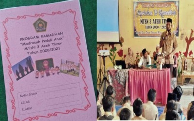 Sambut Bulan Ramadhan, MTsN 3 Aceh Timur Gelar Ceramah Ramadhan